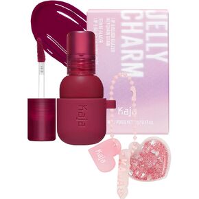 سلسلة مفاتيح Kaja Lip & Blush Glazed Keychain Stain - جيلي تشارم 05 Peach Fizz | مع مركب التوت الثلاثي، ومستخلص فاكهة الليمون وسكوالان الزيتون، مرطب، يمكن تركيبه بسهولة ومزجه، لون شفاه يدوم طويلاً.