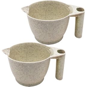 Beaupretty Brow Dye 2 Pieces Salon Color Bowls with Handle Hair Dye Mixing Bowl Portable Tint Bowl Color Mixing Bowls for Hair Salon(Blue) Hair Dye Bowl