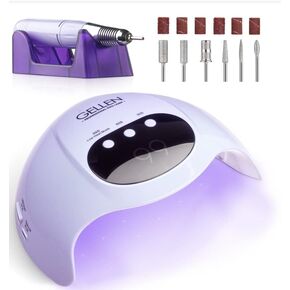 Gellen UV LED Nail Lamp With Electric Nail Drill, 72W UV Light Nail Dryer For Nails, Nail Files For Acrylic Nails Professional Gel Nail Polish Curing Lamp With Sensor 3 Timers Nail Art Manicure Tools in Saudi Arabia