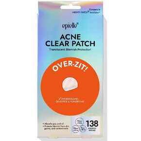Epielle Acne Clear Patch Over-Zit - The Ultimate Hydrocolloid Solution of Acne Clear Patch (138 Ptches) Acne Pimple Patches Blemish Patches
