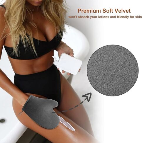 قفاز تسمير البشرة الذاتي من Yvoier - قفازات تسمير البشرة قفاز تسمير البشرة الذاتي قفاز تسمير البشرة من أجل أداة تسمير البشرة الذاتية، أداة توزيع المكياج بدون التعرض للشمس، قفاز تسمير ذاتي، قفاز تسمير ذاتي، رمادي in Kuwait