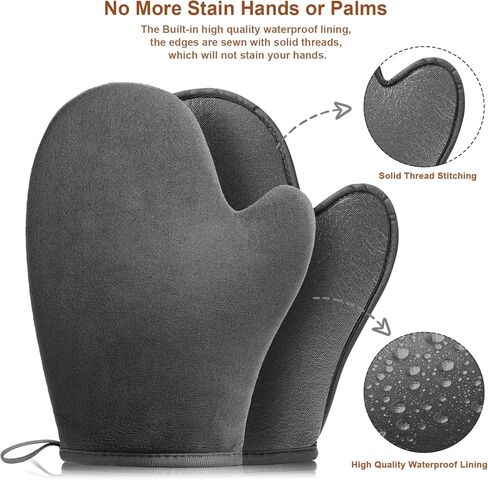 قفاز تسمير البشرة الذاتي من Yvoier - قفازات تسمير البشرة قفاز تسمير البشرة الذاتي قفاز تسمير البشرة من أجل أداة تسمير البشرة الذاتية، أداة توزيع المكياج بدون التعرض للشمس، قفاز تسمير ذاتي، قفاز تسمير ذاتي، رمادي in Kuwait