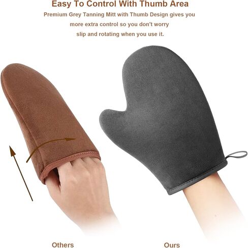 قفاز تسمير البشرة الذاتي من Yvoier - قفازات تسمير البشرة قفاز تسمير البشرة الذاتي قفاز تسمير البشرة من أجل أداة تسمير البشرة الذاتية، أداة توزيع المكياج بدون التعرض للشمس، قفاز تسمير ذاتي، قفاز تسمير ذاتي، رمادي in Kuwait