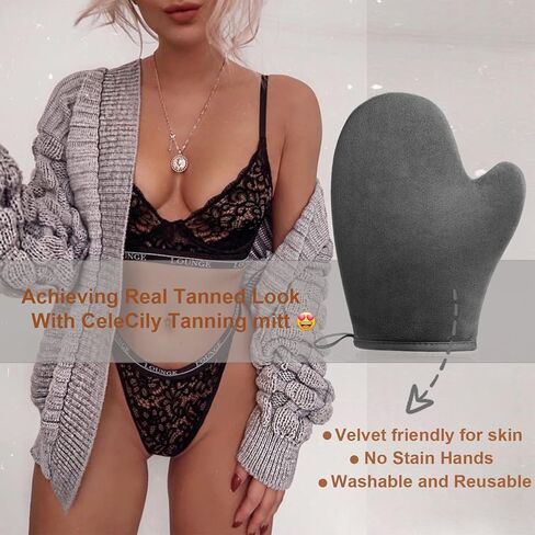 قفاز تسمير البشرة الذاتي من Yvoier - قفازات تسمير البشرة قفاز تسمير البشرة الذاتي قفاز تسمير البشرة من أجل أداة تسمير البشرة الذاتية، أداة توزيع المكياج بدون التعرض للشمس، قفاز تسمير ذاتي، قفاز تسمير ذاتي، رمادي in Kuwait