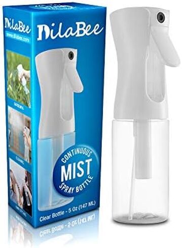DilaBee Continuous Mist Empty Spray Bottle For Hair, 5 Oz - Salon Quality 360 Water Misting Sprayer - Pressurized Aerosol Stylist Spray Mister BPA Free (5 Oz) in Kuwait