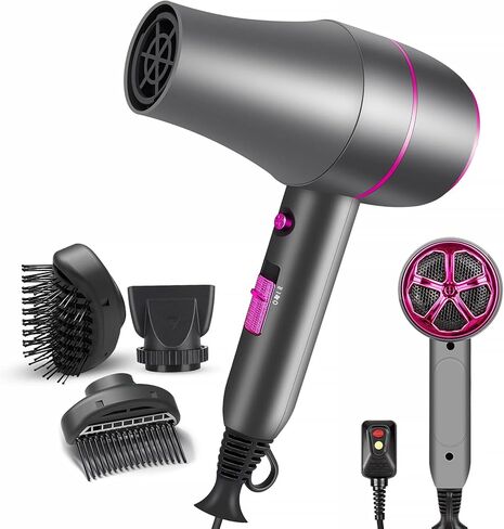 airopen فرشاة مجفف الشعر ضربة مجفف، الأدوات الساخنة ضربة مجففات فرشاة نفخ، مشط مجففات الشعر السفر، مجفف شعر أيوني المهنية مع موقف، مجففات الشعر للنساء، مجففات الشعر للشعر الطبيعي الأسود in Kuwait