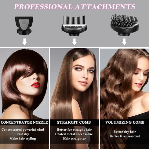 airopen فرشاة مجفف الشعر ضربة مجفف، الأدوات الساخنة ضربة مجففات فرشاة نفخ، مشط مجففات الشعر السفر، مجفف شعر أيوني المهنية مع موقف، مجففات الشعر للنساء، مجففات الشعر للشعر الطبيعي الأسود in Kuwait