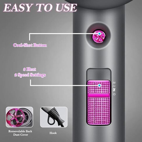 airopen فرشاة مجفف الشعر ضربة مجفف، الأدوات الساخنة ضربة مجففات فرشاة نفخ، مشط مجففات الشعر السفر، مجفف شعر أيوني المهنية مع موقف، مجففات الشعر للنساء، مجففات الشعر للشعر الطبيعي الأسود in Kuwait