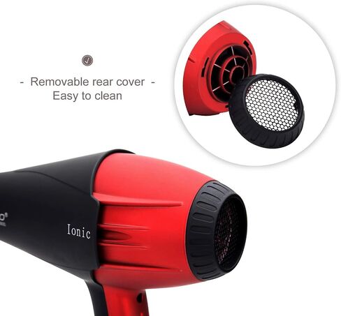 CHJPRO Professional Salon Hair Dryer AC 2100W Ceramic Tourmaline Ionic Blow Dryer with Hot-Cold Heat Setting for Home & Salon,Includes Diffuser and Concentrator US Plug-Black in Saudi Arabia