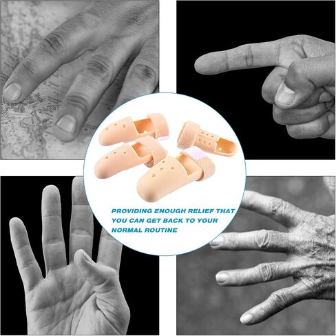10 Pieces Finger Splint Mallet Finger Support Finger Splint Brace Plastic Finger Support Protector for Adjustable Finger Immobilizer for Basketball Finger Joint Protection, 5 Sizes in Saudi Arabia