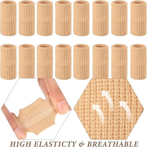 Skylety 30 Pcs Finger Sleeves for Arthritis Trigger Finger,Beige in Saudi Arabia