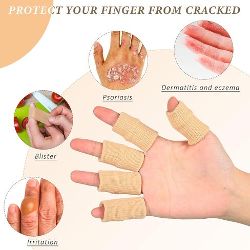 Skylety 30 Pcs Finger Sleeves for Arthritis Trigger Finger,Beige in Saudi Arabia