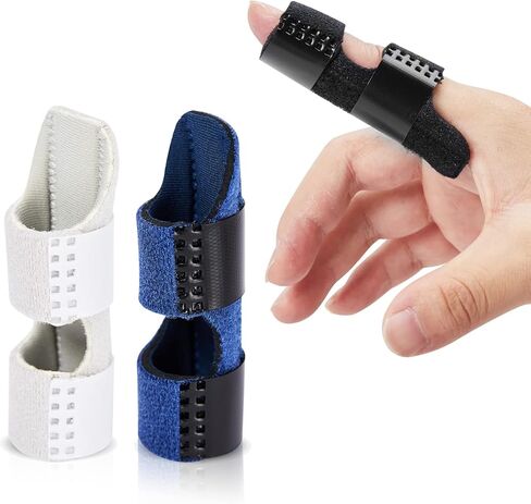 Finger Splints (3PCS), Finger Support Braces, Adjustable Finger Protectors Sleeves for Trigger Finger, Mallet Finger, Broken Finger, Arthritis, Knuckle Immobilization, Straightening. Best Fit for Index Middle Ring Finger in Kuwait