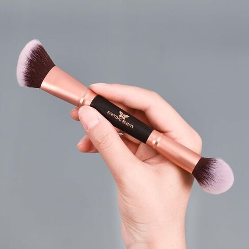 Foundation Makeup Brush - Double Sided Blending Brush for Makeup, Liquid, Powder, Concealer, Cream - Contour Brushes for Makeup by Existing Beauty in Saudi Arabia