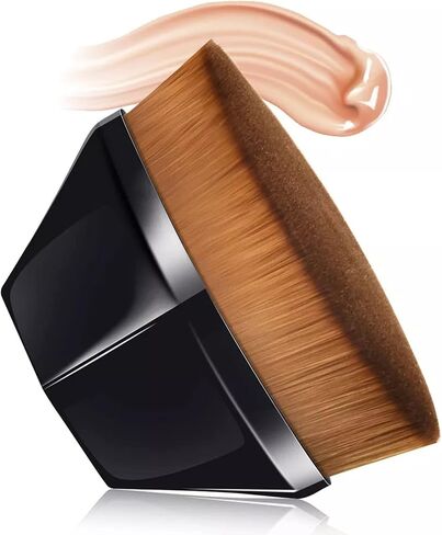 Foundation Makeup Brush, Flat Top Hexagon Kabuki Brush, Petal-Shaped Foundation Brush for Blending Liquid, Cream or Flawless Powder Cosmetics with Protective Case, Multifunctional Makeup Brush in Saudi Arabia
