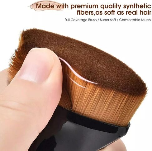 Foundation Makeup Brush, Flat Top Hexagon Kabuki Brush, Petal-Shaped Foundation Brush for Blending Liquid, Cream or Flawless Powder Cosmetics with Protective Case, Multifunctional Makeup Brush in Saudi Arabia