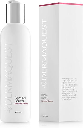 DermaQuest Advanced Therapy Foaming Glyco Gel Based Cleanser with 15% Glycolic Acid & Lactic Acid - Deep Cleansing Daily Face Wash for Oily Skin and Papular Acne (6 oz) in Saudi Arabia