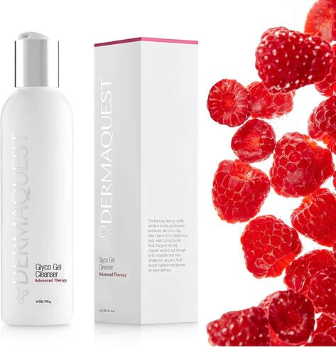 DermaQuest Advanced Therapy Foaming Glyco Gel Based Cleanser with 15% Glycolic Acid & Lactic Acid - Deep Cleansing Daily Face Wash for Oily Skin and Papular Acne (6 oz) in Saudi Arabia