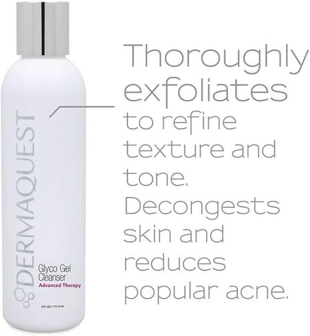 DermaQuest Advanced Therapy Foaming Glyco Gel Based Cleanser with 15% Glycolic Acid & Lactic Acid - Deep Cleansing Daily Face Wash for Oily Skin and Papular Acne (6 oz) in Saudi Arabia