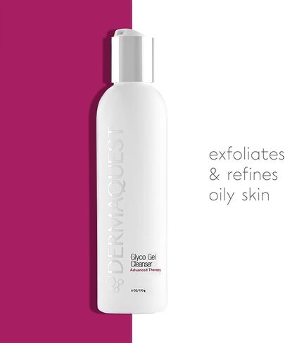 DermaQuest Advanced Therapy Foaming Glyco Gel Based Cleanser with 15% Glycolic Acid & Lactic Acid - Deep Cleansing Daily Face Wash for Oily Skin and Papular Acne (6 oz) in Saudi Arabia