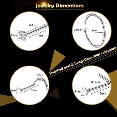 مجموعة ثقب الأنف، MIUXIA Nose Piercing Gun with Jewelry Nose Built-in Stud Nose Piercing Kit with Nose Rings Nose Piercing Gun Nose Piercing Tools..... in Kuwait