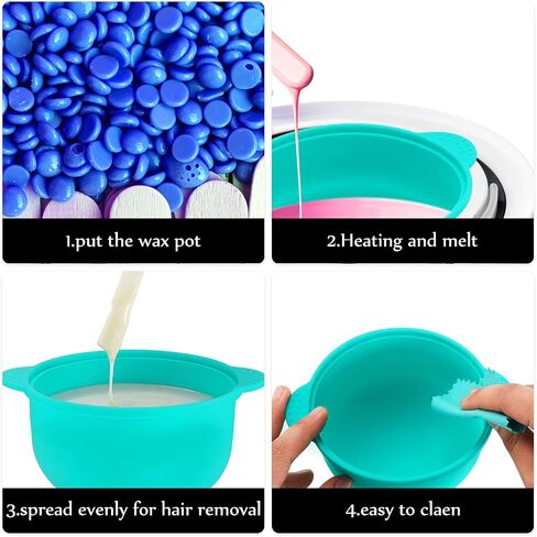 3 Pieces Silicone Wax Pot Replacement, 14 oz Wax Pot Insert for Hair Removal Wax Warmer Liner Removable Waxing Bowl for Home Use Wax Machine Accessory, 500 ml in Saudi Arabia