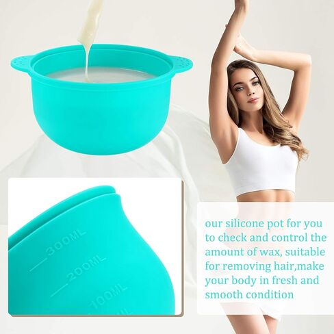3 Pieces Silicone Wax Pot Replacement, 14 oz Wax Pot Insert for Hair Removal Wax Warmer Liner Removable Waxing Bowl for Home Use Wax Machine Accessory, 500 ml in Saudi Arabia
