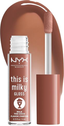 NYX PROFESSIONAL MAKEUP This Is Milky Gloss، ملمع شفاه مع ترطيب لمدة 12 ساعة، نباتي - مخفوق الكراميل المملح (كراميل) in Saudi Arabia