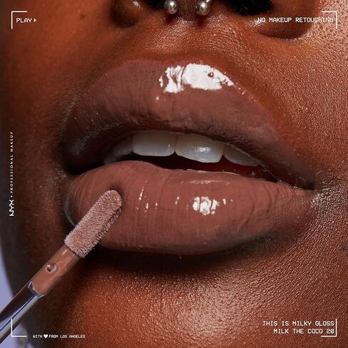 NYX PROFESSIONAL MAKEUP This Is Milky Gloss، ملمع شفاه مع ترطيب لمدة 12 ساعة، نباتي - مخفوق الكراميل المملح (كراميل) in Saudi Arabia