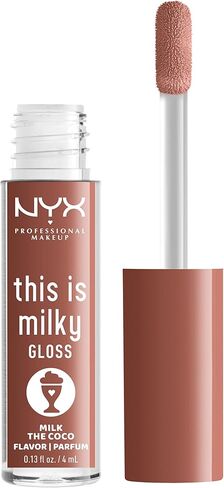 NYX PROFESSIONAL MAKEUP This Is Milky Gloss، ملمع شفاه مع ترطيب لمدة 12 ساعة، نباتي - مخفوق الكراميل المملح (كراميل) in Saudi Arabia