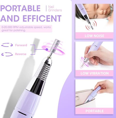 Gellen UV LED Nail Lamp With Electric Nail Drill, 72W UV Light Nail Dryer For Nails, Nail Files For Acrylic Nails Professional Gel Nail Polish Curing Lamp With Sensor 3 Timers Nail Art Manicure Tools in Saudi Arabia