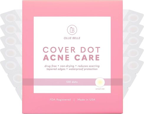 Cover Dot Acne Care (24 dots) Skin Blemish Treatment with Hydrocolloid | Oil and Pimple Absorbing | Latex-Free in Saudi Arabia