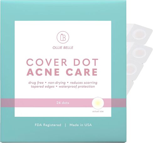 Cover Dot Acne Care (24 dots) Skin Blemish Treatment with Hydrocolloid | Oil and Pimple Absorbing | Latex-Free in Saudi Arabia