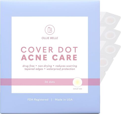 Cover Dot Acne Care (24 dots) Skin Blemish Treatment with Hydrocolloid | Oil and Pimple Absorbing | Latex-Free in Saudi Arabia