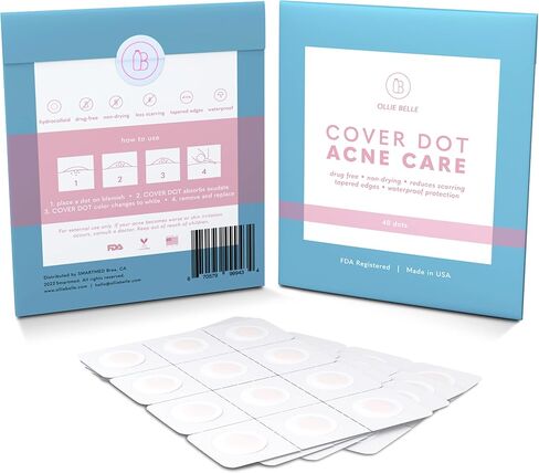 SMARTMED Cover Dot Acne Care (120 نقطة) علاج عيوب البشرة باستخدام الغروانية المائية | يمتص الزيوت والبثور، وخالي من اللاتكس in Saudi Arabia