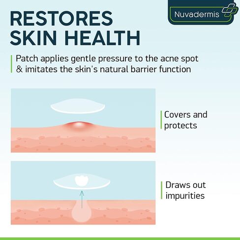 رقع حب الشباب من نوفاديرميس - البقع الداكنة والعيوب وعلاج الزيت - 54% ملصقات منقطة غرواني مائي - 120 حزمة للبشرة النظيفة - حمض الهيالورونيك الساليسيليك وزيت شجرة الشاي وفيتامين أ - يغطي مسام الوجه الكيسي in Kuwait