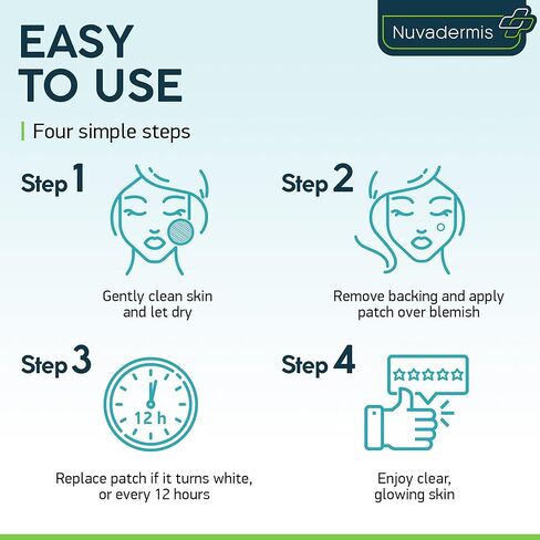 رقع حب الشباب من نوفاديرميس - البقع الداكنة والعيوب وعلاج الزيت - 54% ملصقات منقطة غرواني مائي - 120 حزمة للبشرة النظيفة - حمض الهيالورونيك الساليسيليك وزيت شجرة الشاي وفيتامين أ - يغطي مسام الوجه الكيسي in Kuwait