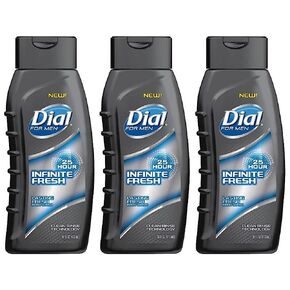 Dial For Men Body Wash - Infinite Fresh - 25 Hour - Net Wt. 16 FL OZ (473 mL) Per Bottle - Pack of 3 Bottles in Kuwait
