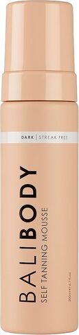 Bali Body Self-Tanning Mousse | Natural Looking Perfect Bronzed Shade | Streak-Free Green Based Tinted Self-Tanner | Fake Tan For All Skin Types – Dark/Ultra Dark, 200ml/6.7 fl oz in Saudi Arabia