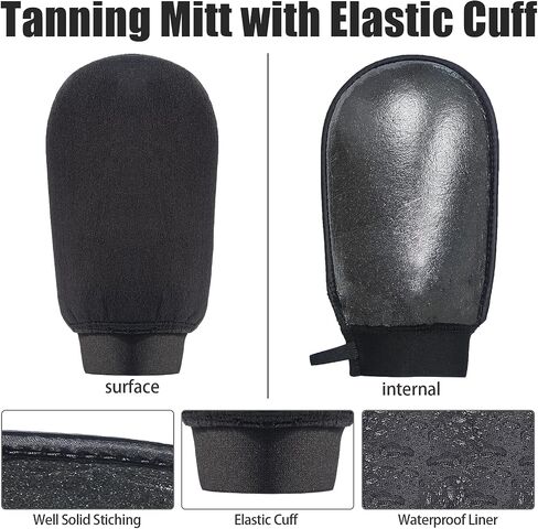stusgo Self Tanning Mitt Applicator، قفاز دباغة مع معصم مرن، قضيب خلفي للتسمير بدون شمس لظهرك، ناعم، خالي من الخطوط، من أجل تسمير البشرة الذاتي بدون شمس، غسول، موس in Saudi Arabia
