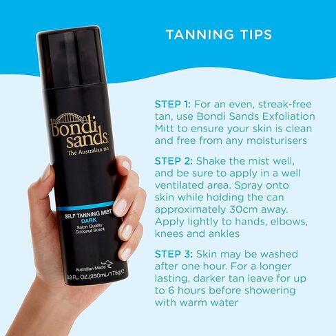 Bondi Sands Self Tanning Mist | Lightweight, Streak-Free, Spray Tanning Mist Enriched With Aloe Vera for a Natural Golden Glow | 8.80 oz/250 mL in Kuwait