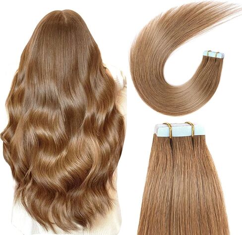 SUYYA Kinky Straight Tape in Extensions Natural Black Tape in Hair Extensions Human Hair Kinky Straight 12 Inch Skin Weft 40g/Pack 20PCS Tape INS for Women(#1B Natural Black) in Saudi Arabia