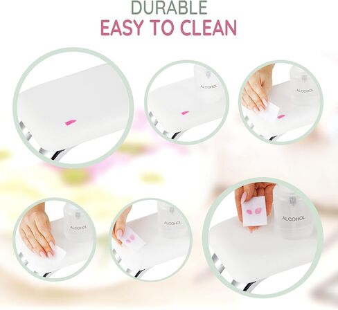 Nail Arm Rest for Nail Tech, Nail Salon Arm Rest Cushion Hand Pillow Stand for Acrylic Nails Manicure Desk Station, Microfiber Leather Salon Table Arm Rest, Thick Pink Non Slip Sponge Pad Arm Rester in Saudi Arabia