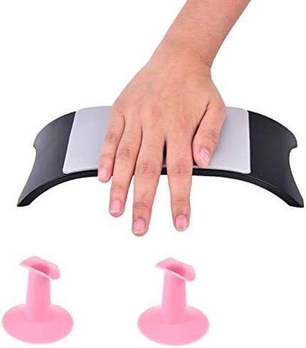 PIAOPIAONIU 1 Pcs Nail Arm Rest and 2 Pcs Plastic Finger Stand Support Rest,Manicure Hand Pillow Pad Nail Table Arm Rest Pad Manicure Hand Rest Armrest Nail Tool Equipment in Kuwait