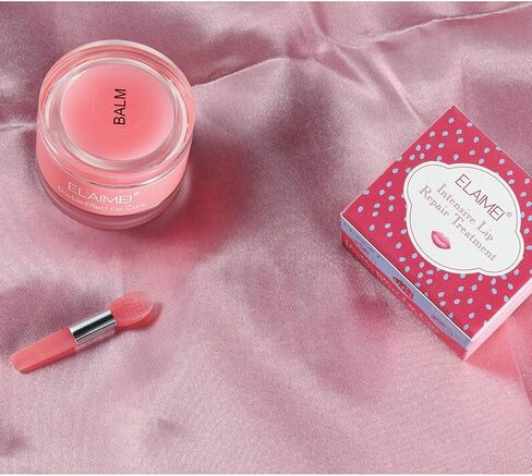 Lip Scrubs Exfoliator & Moisturizer, Sleeping Lip Mask for Dark & Cracked Lips, Double Effect Lip Mask with Brush, Remove Dead Skin, Reduce Lips Lines, Brighten Lips color, Lip Repair Treatment(strawberry) in Saudi Arabia
