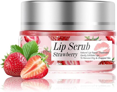 مقشر الشفاه، مقشر الشفاه، قناع شفاه للشفاه الجافة، تفتيح الشفاه لمدخن الشفاه الداكنة، مقشر ومرطب للشفاه، مقشر خالي من السكر، علاج شفاه لطيف طبيعي، 20 غرام in Kuwait