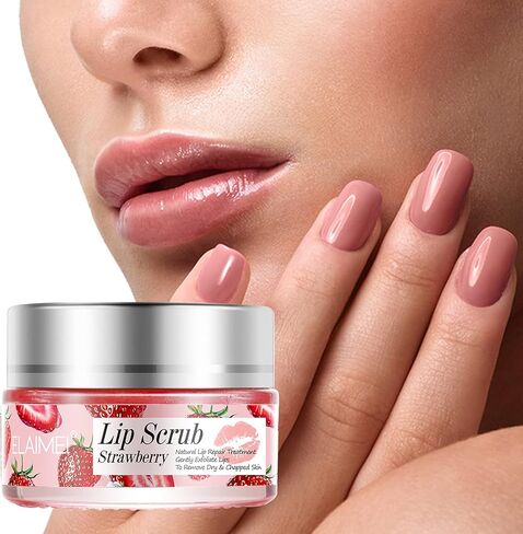 مقشر الشفاه، مقشر الشفاه، قناع شفاه للشفاه الجافة، تفتيح الشفاه لمدخن الشفاه الداكنة، مقشر ومرطب للشفاه، مقشر خالي من السكر، علاج شفاه لطيف طبيعي، 20 غرام in Kuwait