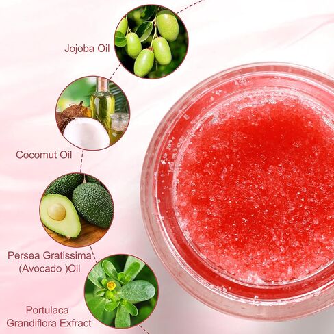 مقشر الشفاه، مقشر الشفاه، قناع شفاه للشفاه الجافة، تفتيح الشفاه لمدخن الشفاه الداكنة، مقشر ومرطب للشفاه، مقشر خالي من السكر، علاج شفاه لطيف طبيعي، 20 غرام in Kuwait