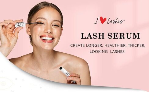 I Love Lashes Outlaw Cosmetics - Premium Lash Growth Serum for Natural Lashes or Lash Extensions, Eyelash Serum Lash Primer Oil-Free, Vegan & Cruelty-Free in Saudi Arabia