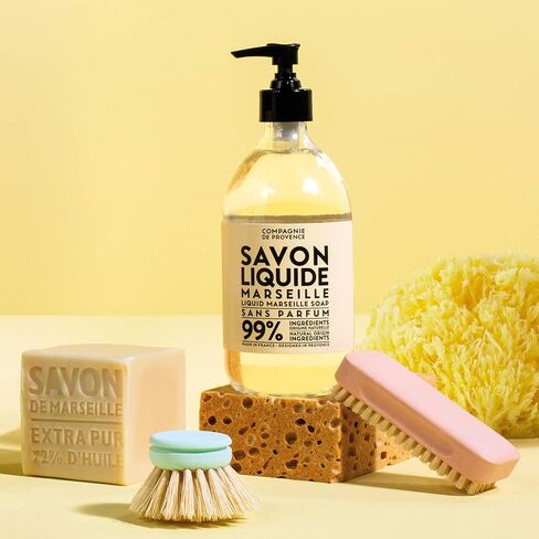 Compagnie de Provence Savon de Marseille صابون سائل فائق النقاء - خالي من العطور - زجاجة مضخة زجاجية سعة 16.7 أونصة سائلة in Saudi Arabia